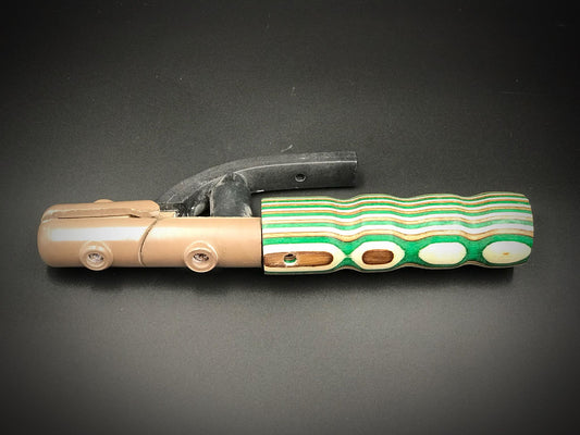 Stinger/Stick Brown, White & Green Wood Handle